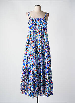 Robe longue imprimé fleurs fines bretelles bleu SEAFOLLY femme