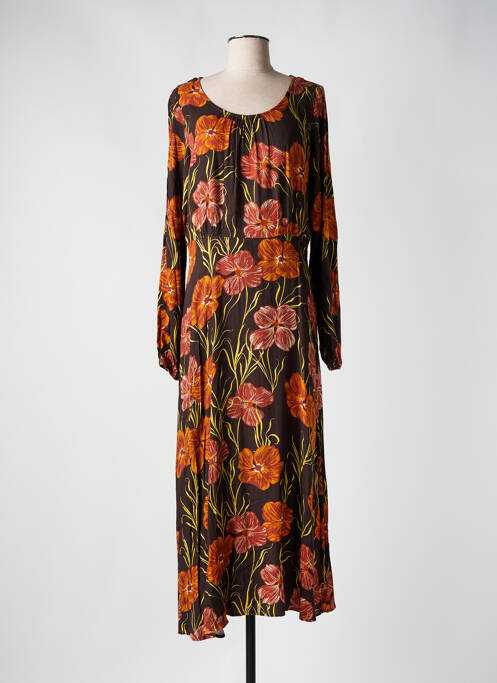 Robe longue marron NUMPH pour femme
