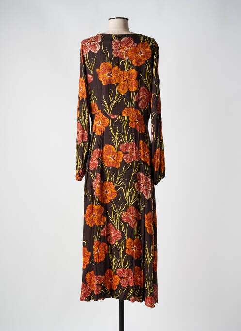 Robe longue marron NUMPH pour femme