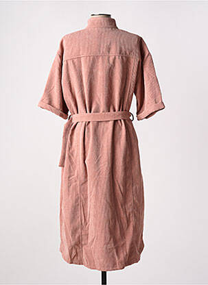 Robe mi-longue manches 3/4 manches 3/4 marron NUMPH femme