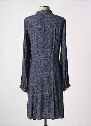 Robe mi-longue manches longues manches longues bleu NUMPH femme