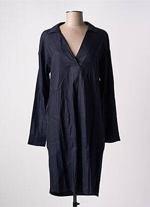 Robe mi-longue manches longues manches longues bleu NUMPH femme
