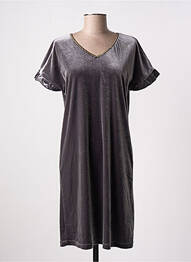 Robe mi-longue manches courtes manches courtes gris NUMPH femme