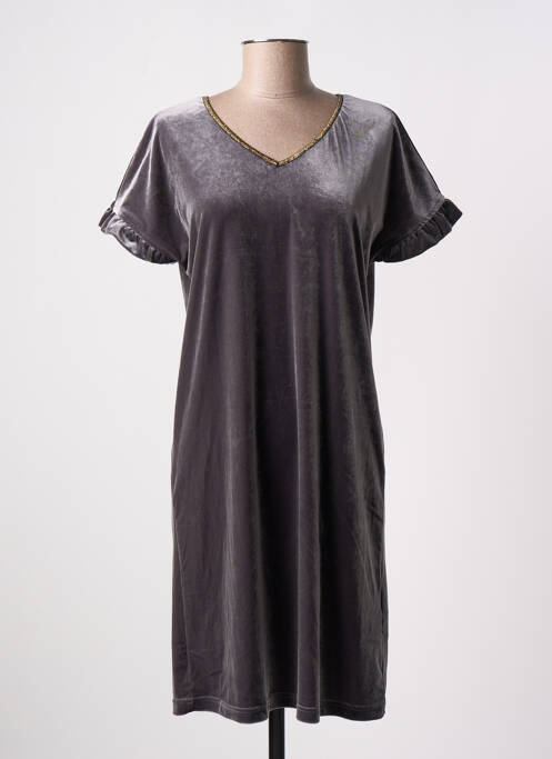 Robe mi-longue gris NUMPH pour femme