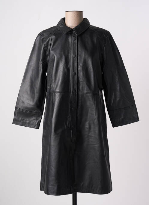 Robe mi-longue noir KAFFE pour femme
