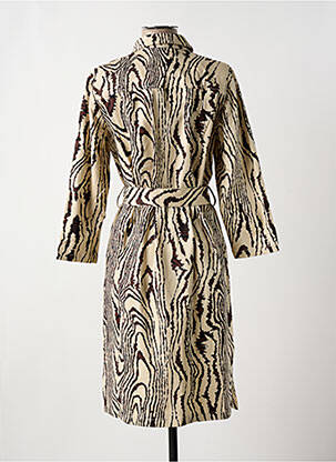 Robe mi-longue manches longues manches longues beige NUMPH femme
