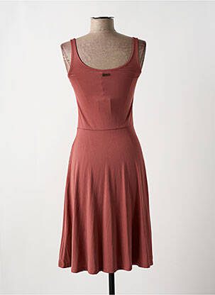 Robe mi-longue col rond fines bretelles rose RAGWEAR femme