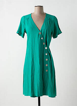 Robe mi-longue manches courtes manches courtes vert KING LOUIE femme