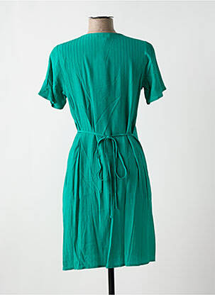 Robe mi-longue manches courtes manches courtes vert KING LOUIE femme