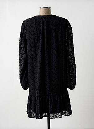 Robe courte coupe fluide manches longues noir CHERRY PARIS femme