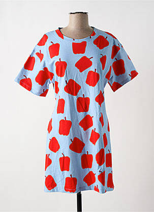 Robe courte manches courtes manches courtes bleu COMPAÑIA FANTASTICA femme