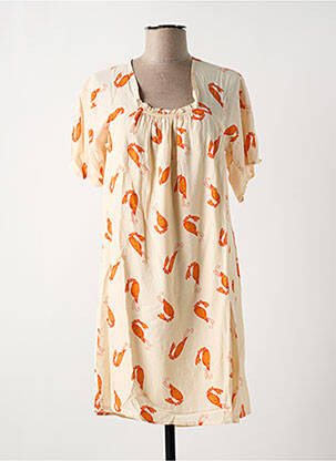 Robe courte manches courtes manches courtes orange COMPAÑIA FANTASTICA femme