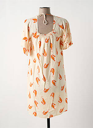 Robe courte manches courtes manches courtes orange COMPAÑIA FANTASTICA femme