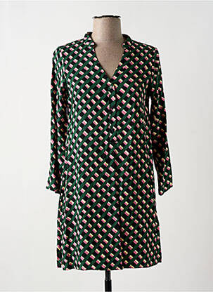 Robe courte manches longues manches longues vert COMPAÑIA FANTASTICA femme