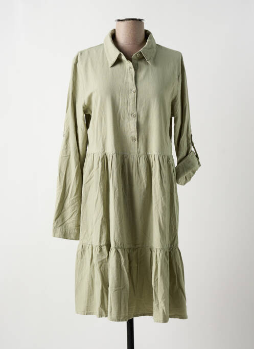 Robe mi-longue vert KAFFE pour femme