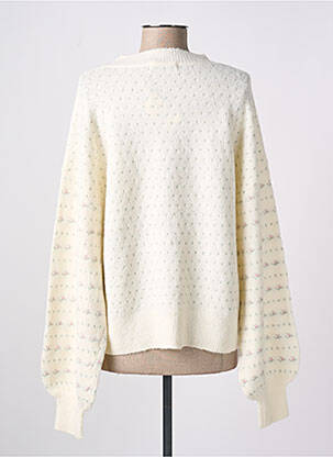 Pull coupe cintrée manches longues beige LOSAN femme