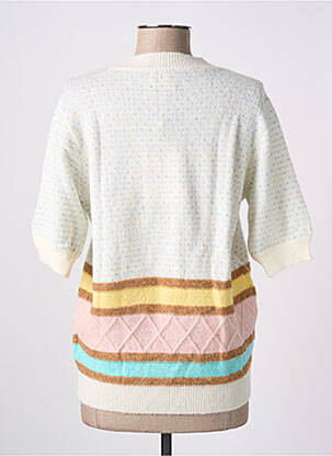 Pull stretch manches courtes beige NUMPH femme