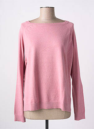 Pull col bateau manches longues rose LOSAN femme