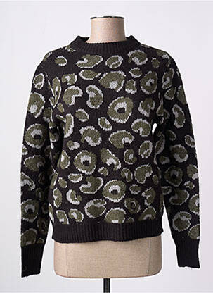 Pull coupe cintrée manches longues noir LOSAN femme