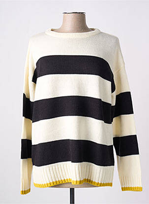 Pull coupe cintrée manches longues beige LOSAN femme