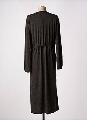Robe mi-longue manches longues manches longues vert LOSAN femme