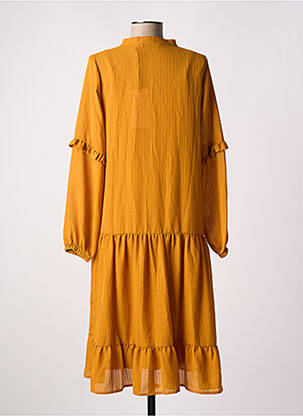 Robe mi-longue manches longues manches longues jaune NUMPH femme