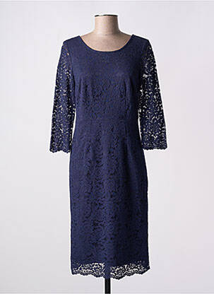 Robe mi-longue manches longues manches longues bleu KING LOUIE femme