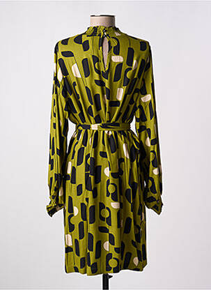 Robe mi-longue imprimé fantaisie manches longues vert MADEMOISELLE YEYE femme