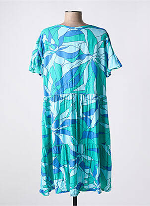 Robe mi-longue imprimé fleurs manches courtes bleu TERRACOTTA BY GRAIN DE SABLE femme
