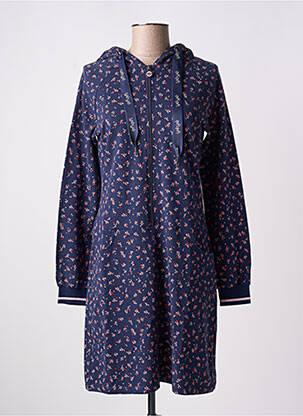 Robe courte manches longues manches longues bleu MADEMOISELLE YEYE femme