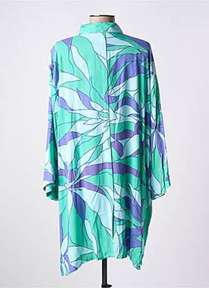 Robe courte manches 3/4 manches 3/4 vert TERRACOTTA BY GRAIN DE SABLE femme