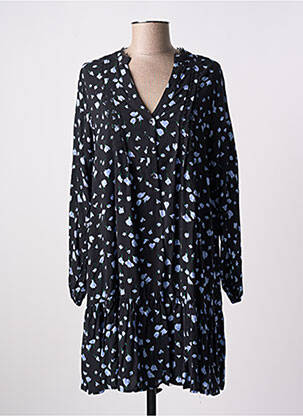 Robe courte manches longues manches longues bleu CHERRY PARIS femme