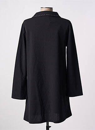 Robe courte manches longues manches longues noir LOSAN femme