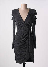 Robe courte fermeture zippée au dos manches longues noir DERHY femme