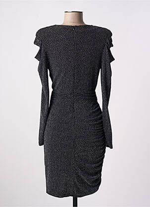 Robe courte fermeture zippée au dos manches longues noir DERHY femme