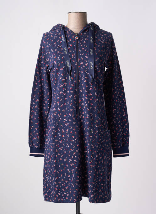 Robe courte manches longues manches longues bleu MADEMOISELLE YEYE femme