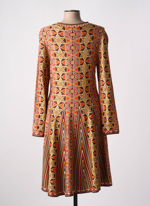 Robe mi-longue orange DERHY pour femme