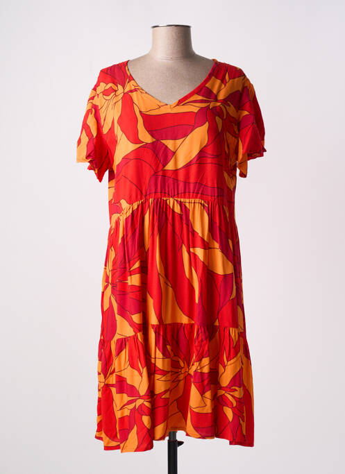 Robe mi-longue rouge TERRACOTTA BY GRAIN DE SABLE pour femme