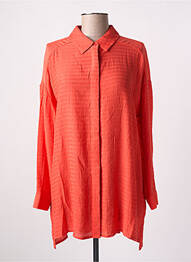 Tunique manches longues col chemisier orange COMPAÑIA FANTASTICA femme