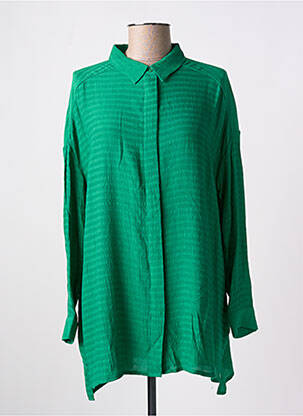 Tunique manches longues col chemisier vert COMPAÑIA FANTASTICA femme