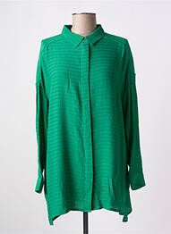 Tunique manches longues col chemisier vert COMPAÑIA FANTASTICA femme