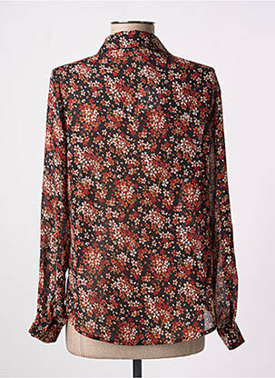 Chemisier imprimé fleurs manches longues orange NELL femme