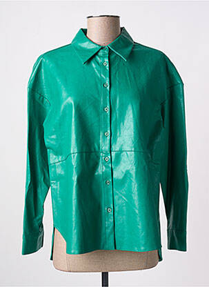 Chemisier coupe droite manches longues vert COMPAÑIA FANTASTICA femme