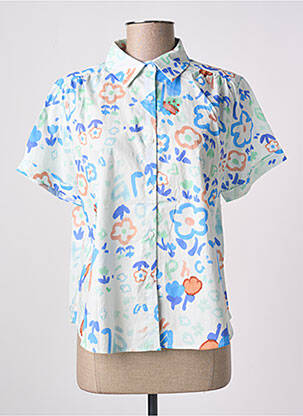 Chemisier manches courtes manches courtes bleu IT HIPPIE femme