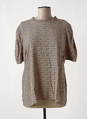 Blouse manches courtes manches courtes beige NUMPH femme