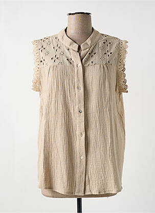Chemisier manches courtes manches courtes beige NELL femme