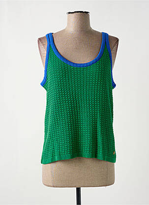 Pull coupe droite sans manche vert LES TROPEZIENNES PAR M.BELARBI femme