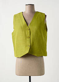Gilet sans manche coupe cintrée vert MADEMOISELLE YEYE femme