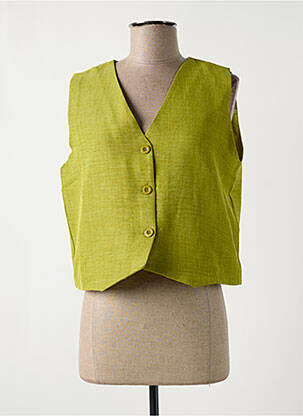 Gilet sans manche coupe cintrée vert MADEMOISELLE YEYE femme