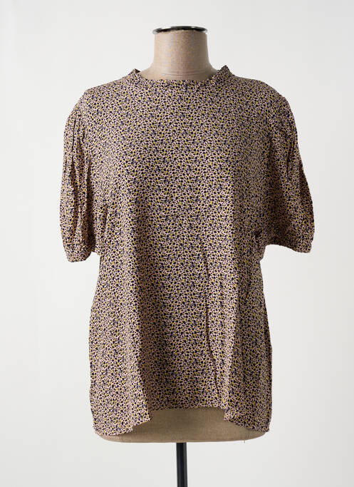 Blouse manches courtes manches courtes beige NUMPH femme